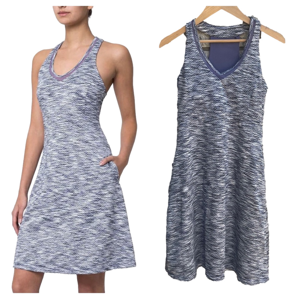 MPG Women's Athleisure Activewear V-Neck Dress with Pockets Size Small